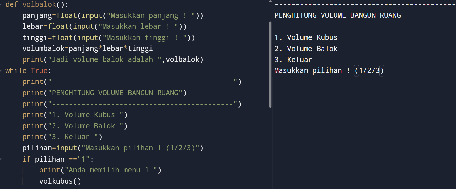 Bedah CODING [def dan whileTrue]